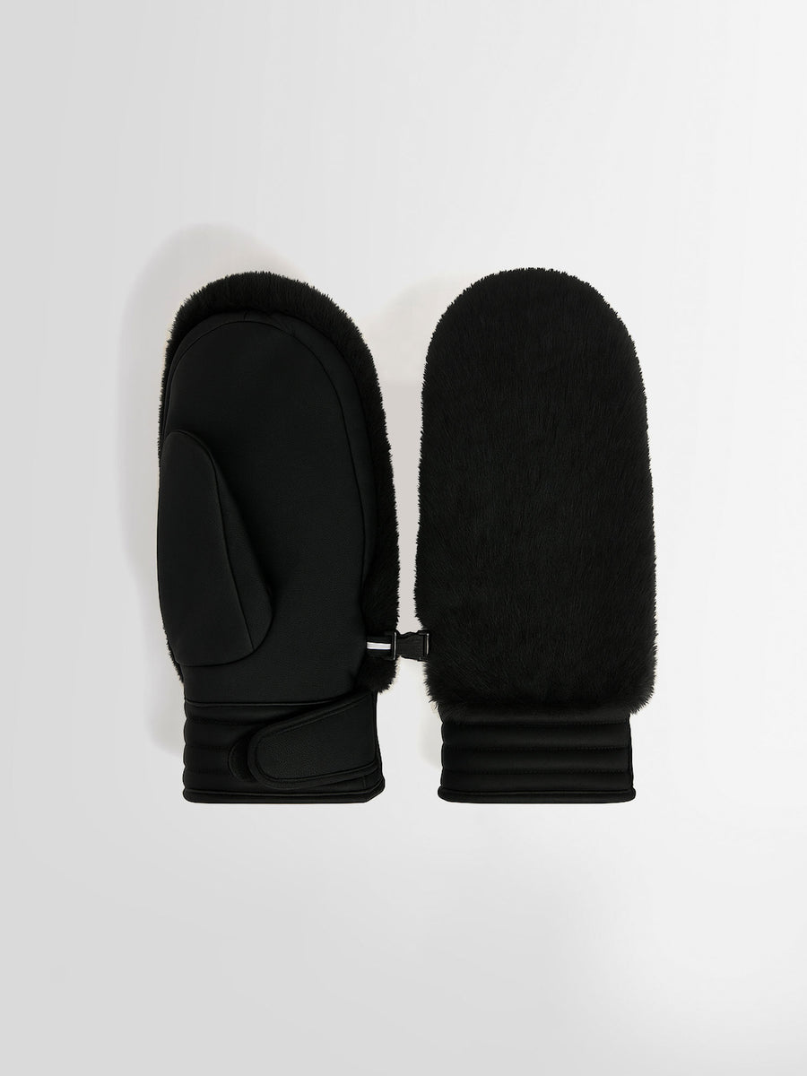 FAKE FUR SKI GLOVES