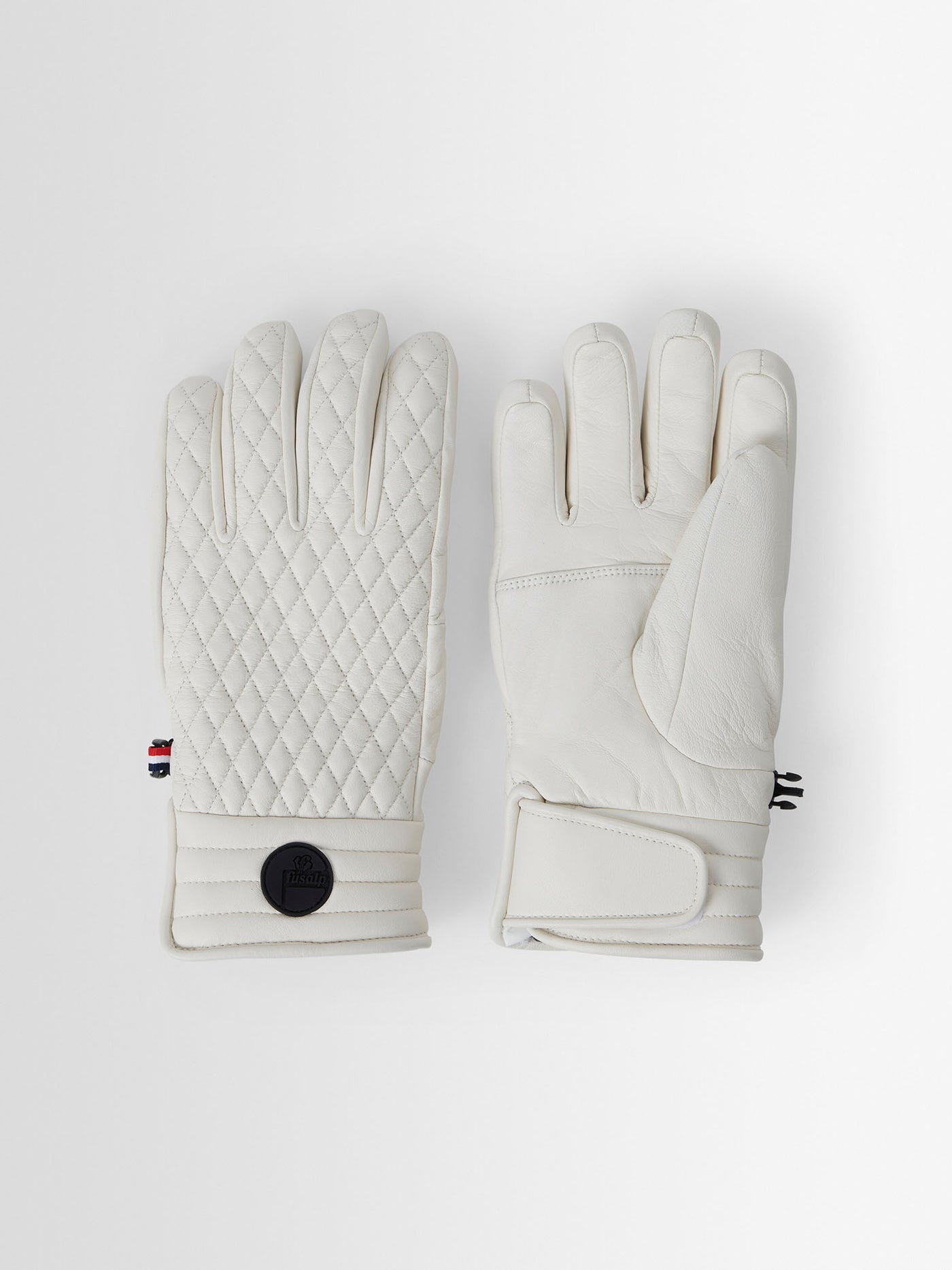 handschuhe für skifahren Athena Leder-Skihandschuhe mit Smok-Rautenmuster