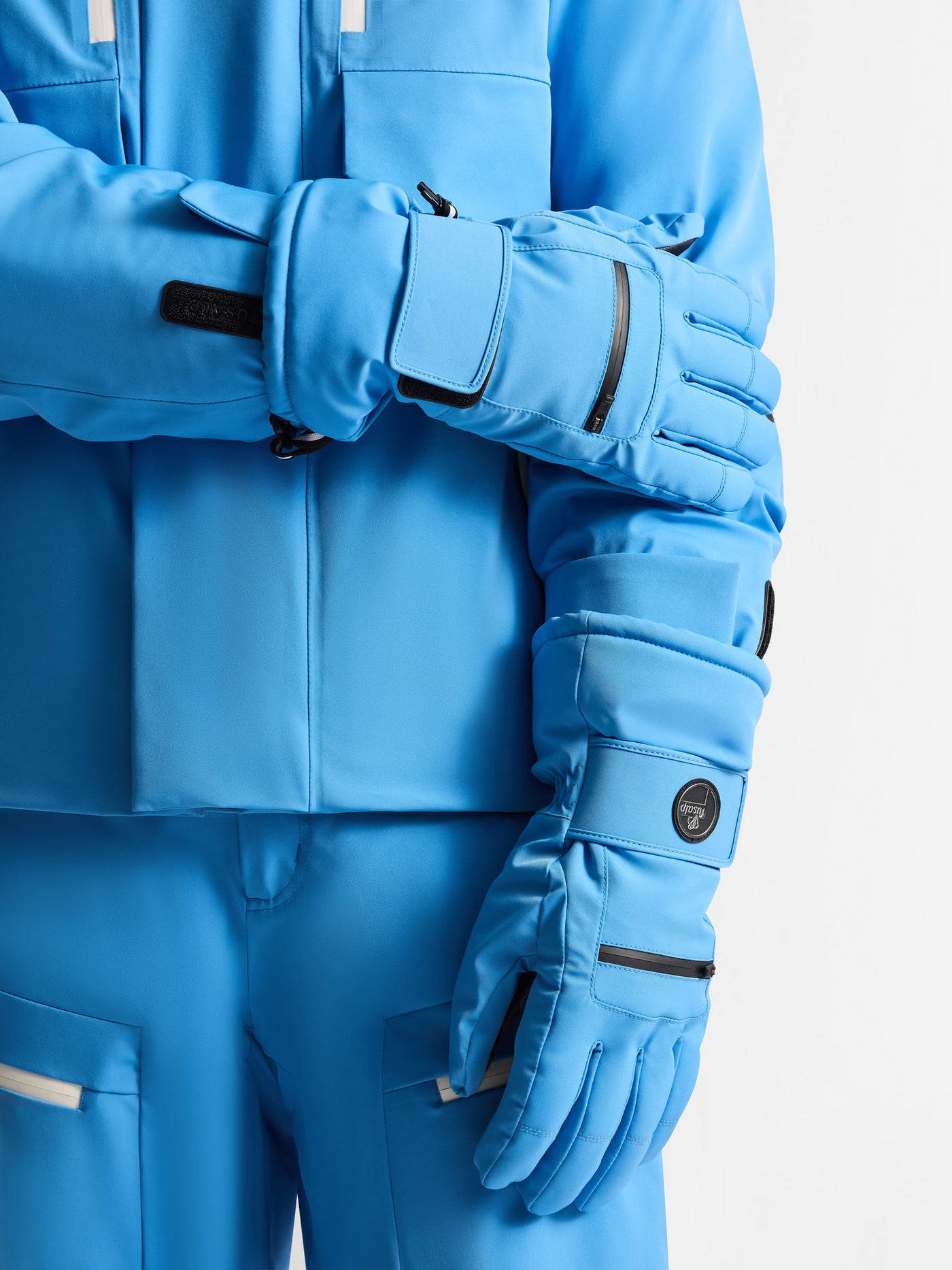 moncler handschuhe herren Light blue Peak Glove Skihandschuhe