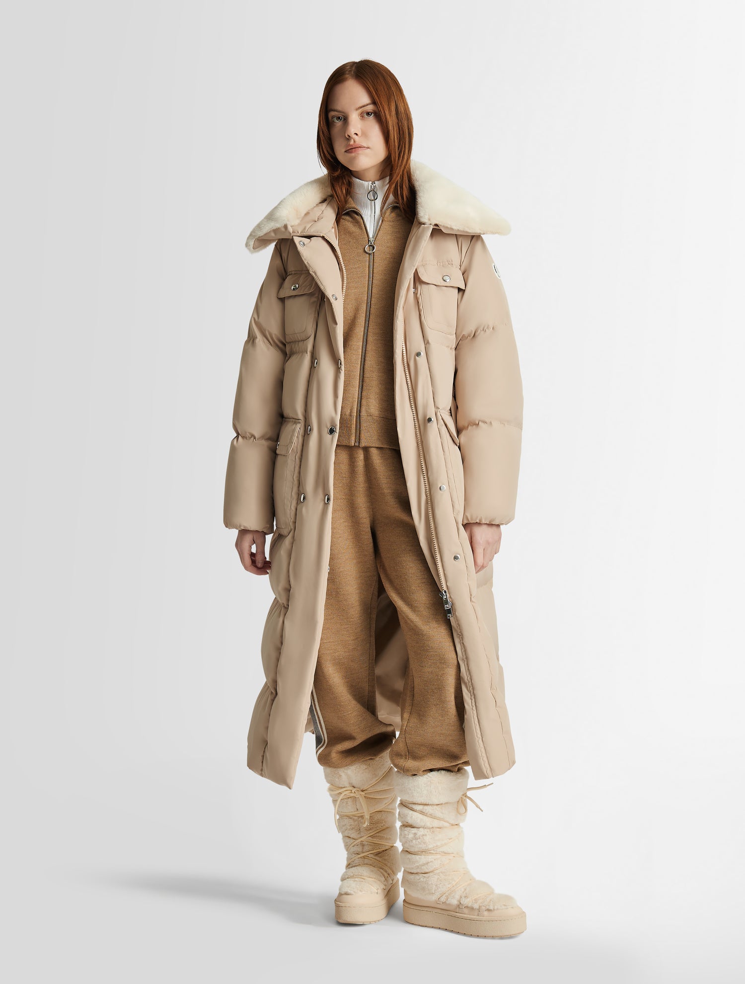 Light beige Vlavi coat | Fusalp