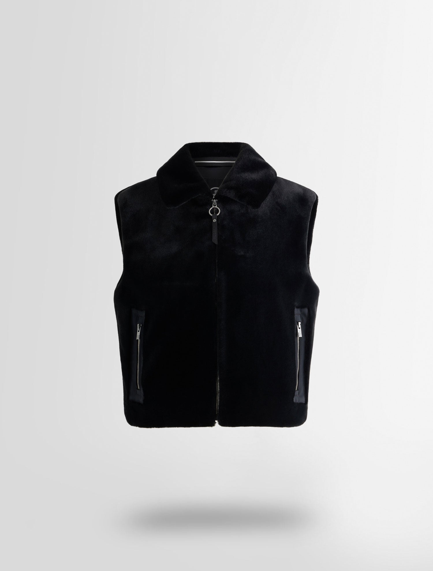 トップス theredthread S flip fur vest black THEREDTHREAD / ザレッドスレッド】S flip fur vest