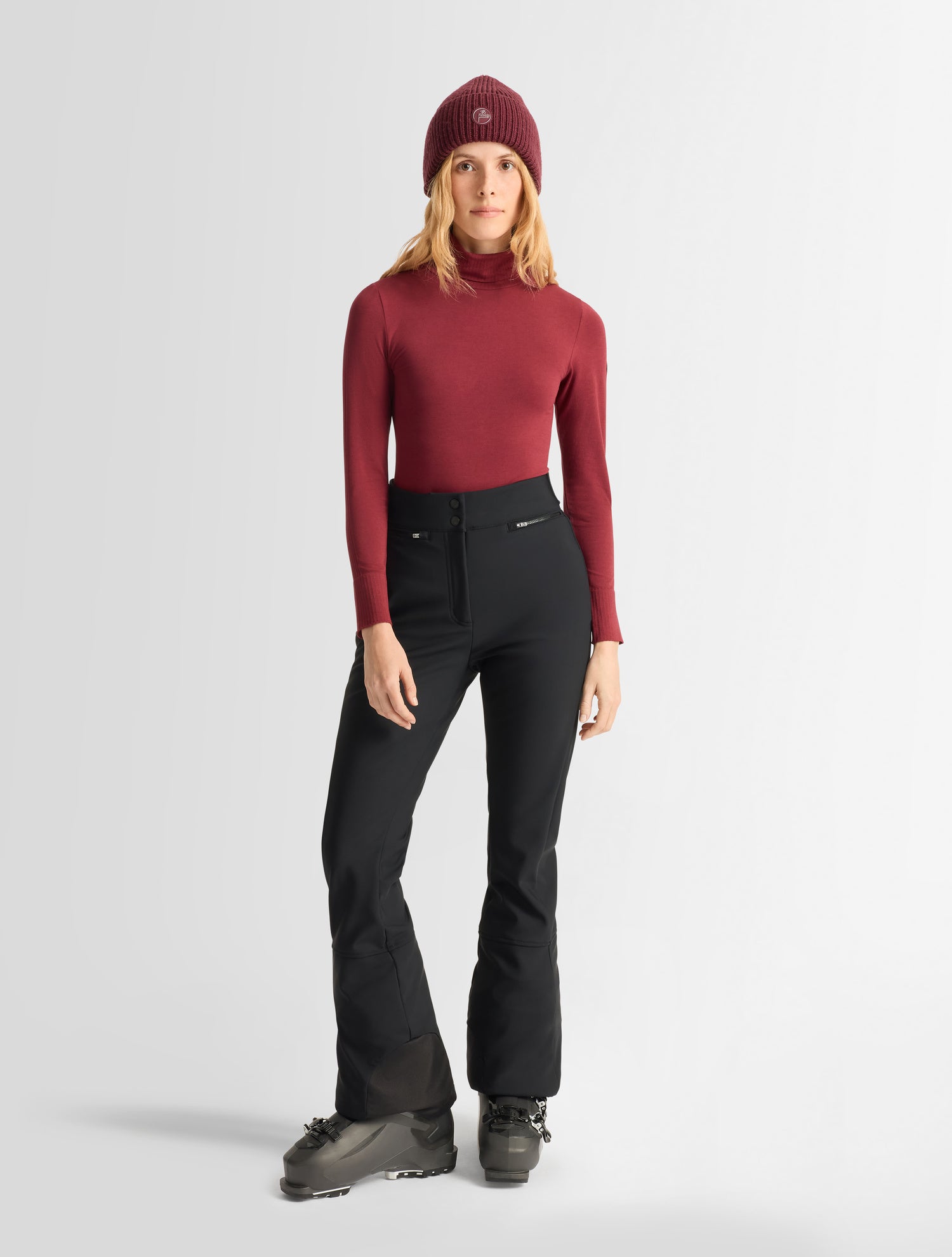 中古 Fusalp ブラックレディースS相当 スキーパンツウェア フザルプ 中古 Fusalp ブラックレディースS相当 スキーパンツウェア