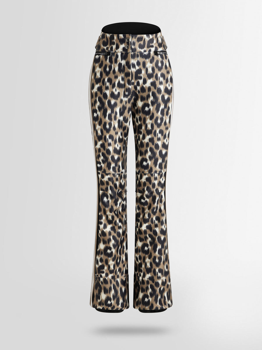 ELANCIA LEOPARD SKI FUSEAU PANTS
