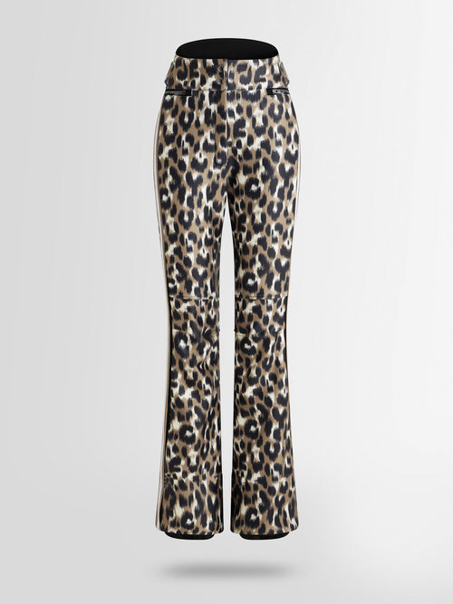 ELANCIA LEOPARD SKI FUSEAU PANTS