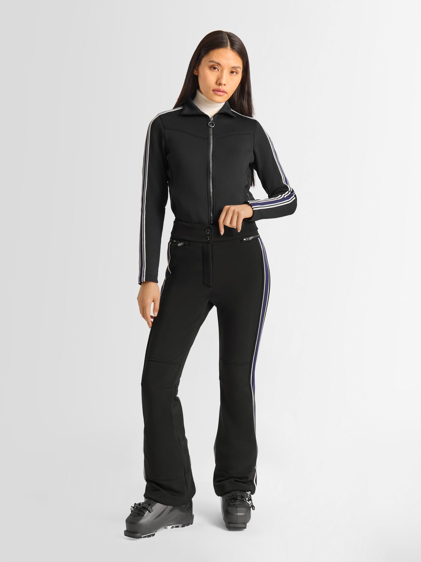 ELANCIA STRIPE SKI FUSEAU PANTS