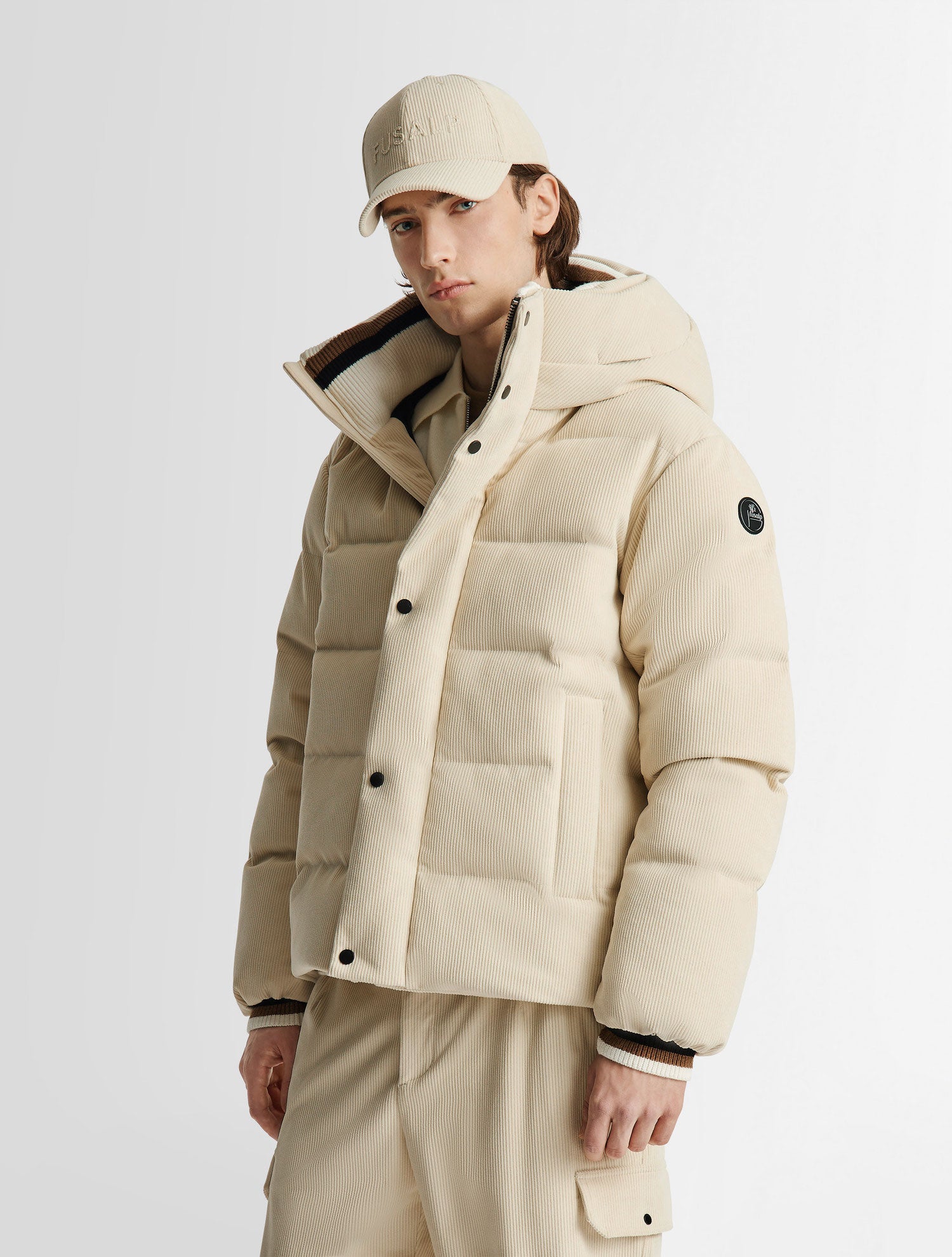 Light brown Atila Velvet down jacket | Fusalp