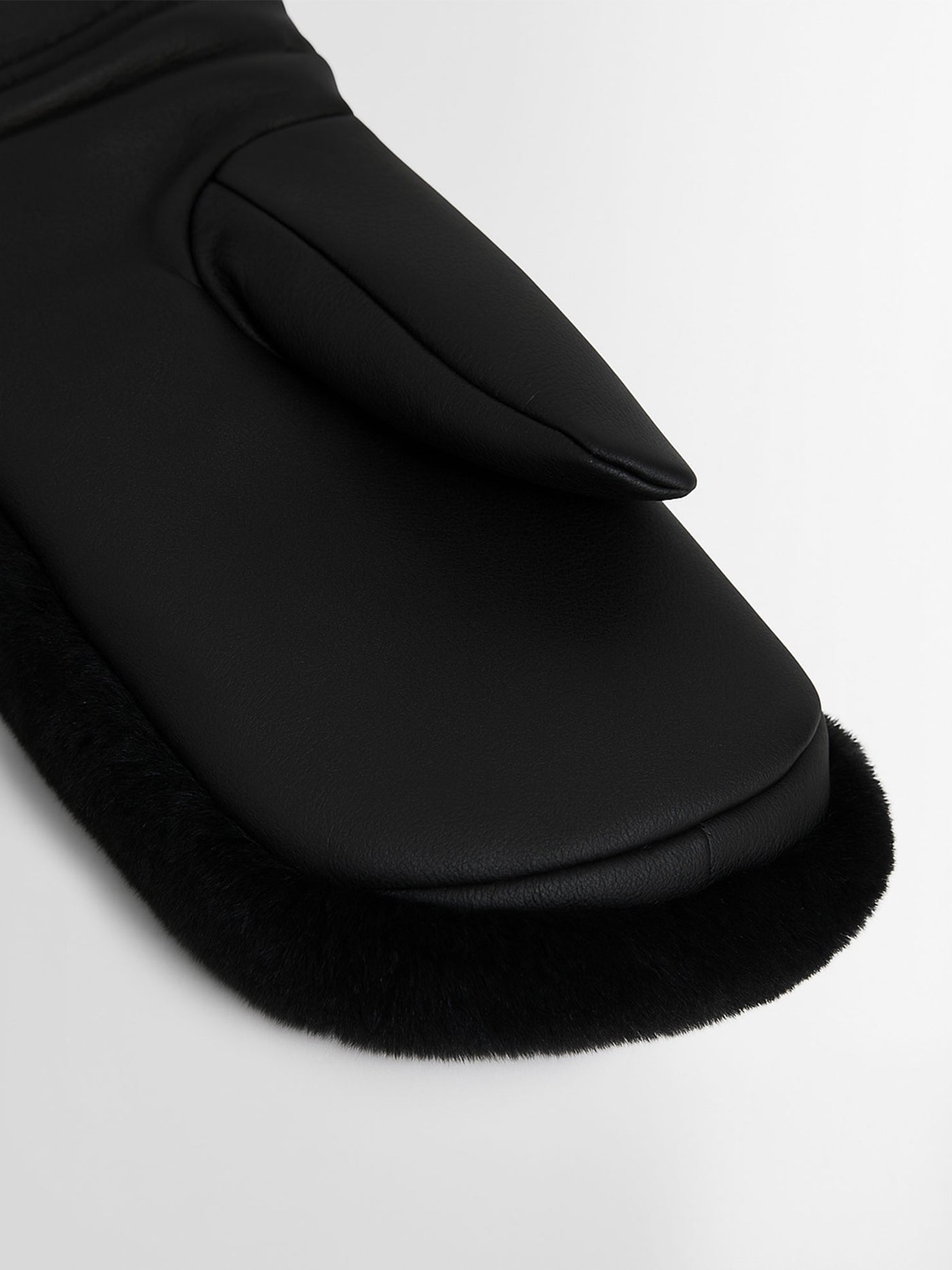 handschuhe mit kunstfell Schwarze Fake Fur Skihandschuhe