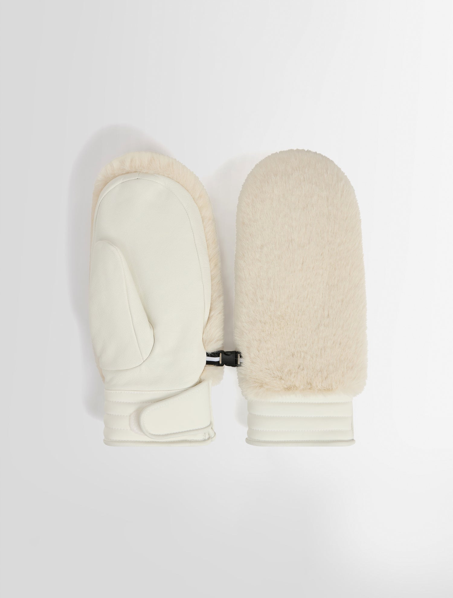 Light brown Fake Fur ski gloves | Fusalp