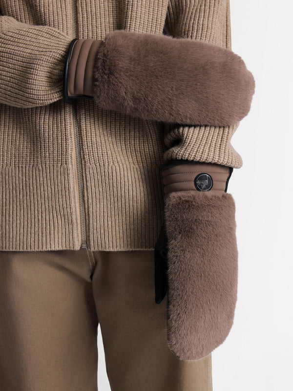 FAKE FUR SKI GLOVES
