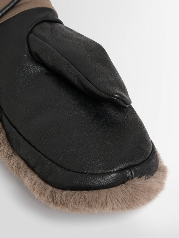 FAKE FUR SKI GLOVES