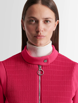 Snap tab stand-up collar