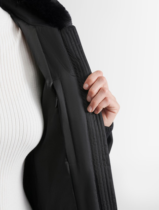 Zippered interior chest pocket